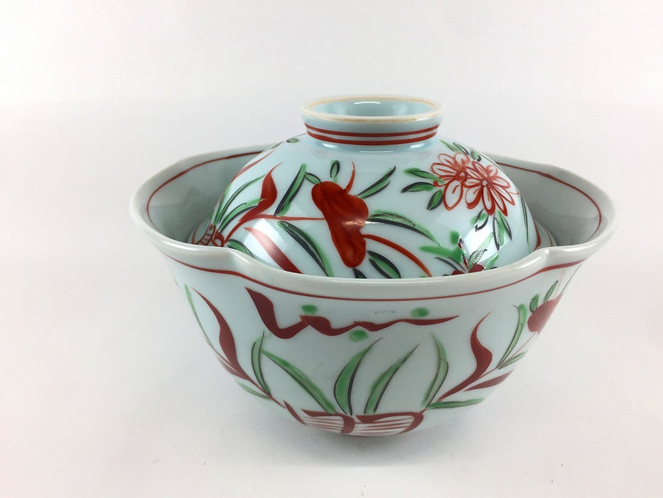 【SALE】16cm蓋付花丼.万歴　有田焼(j.R)【訳あり】