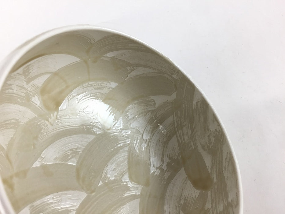 【SALE】内外銀波渕丸小丼　12cm　有田焼【訳あり】