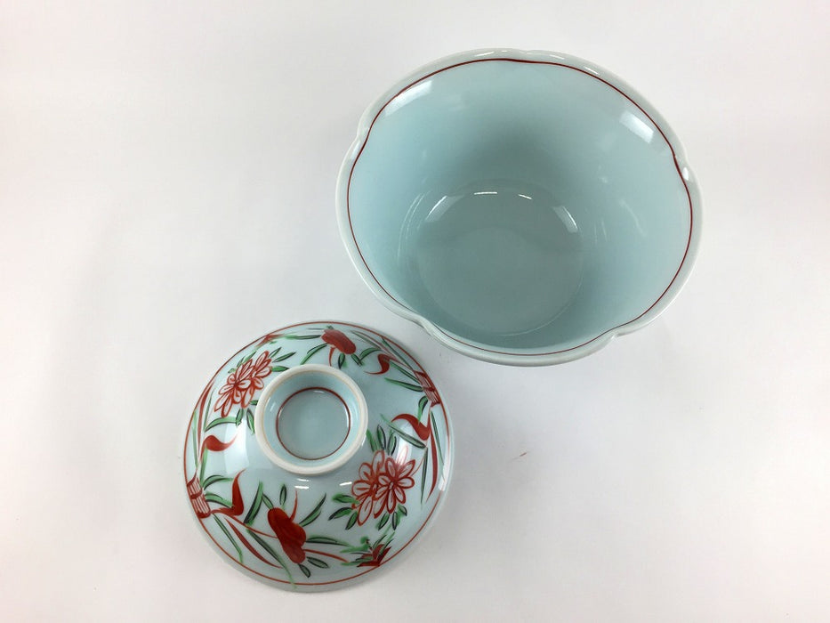 【SALE】16cm蓋付花丼.万歴　有田焼(j.R)【訳あり】