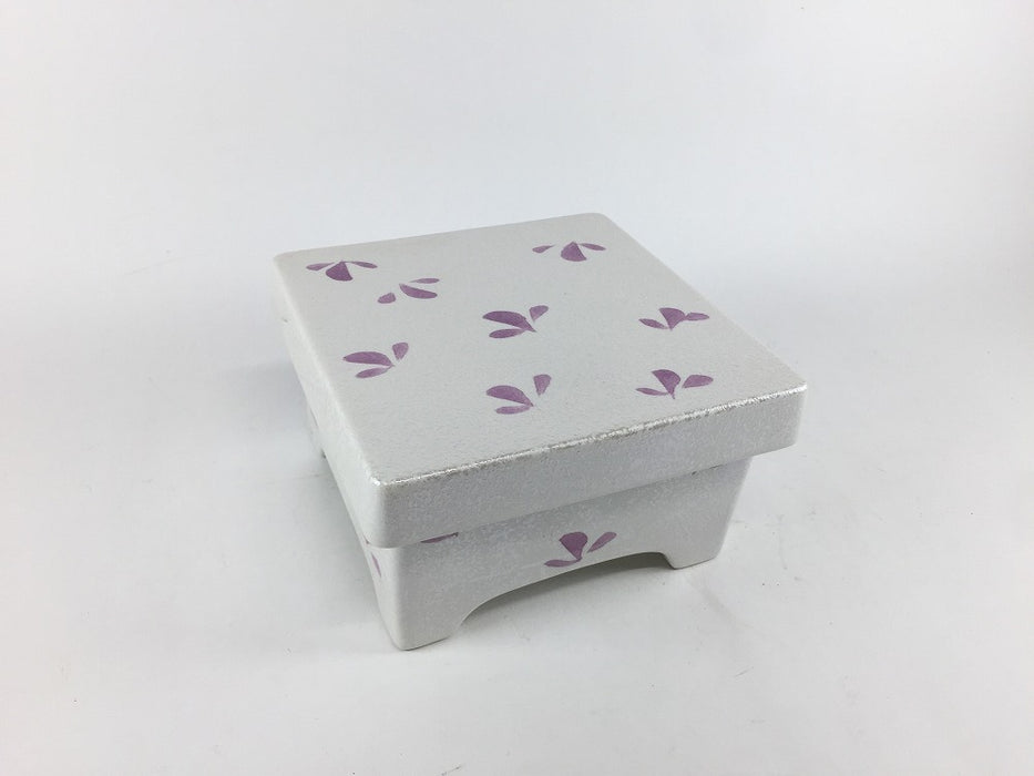 【SALE】ラスター舞花角蓋物　小　11.5cm　有田焼【訳あり】