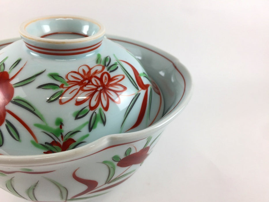 【SALE】16cm蓋付花丼.万歴　有田焼(j.R)【訳あり】