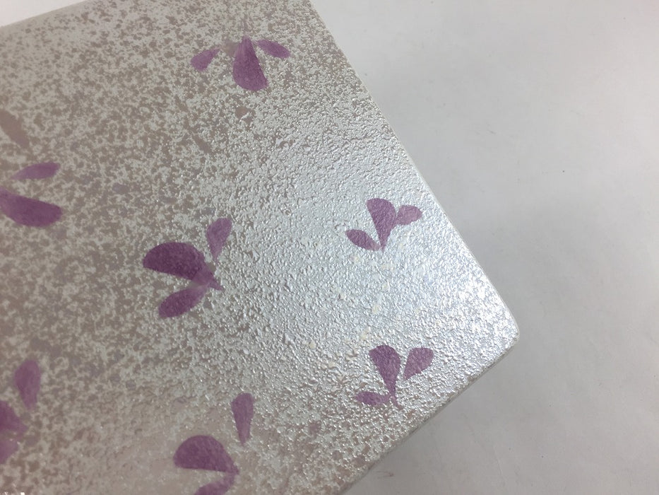 【SALE】ラスター舞花角蓋物　小　11.5cm　有田焼【訳あり】