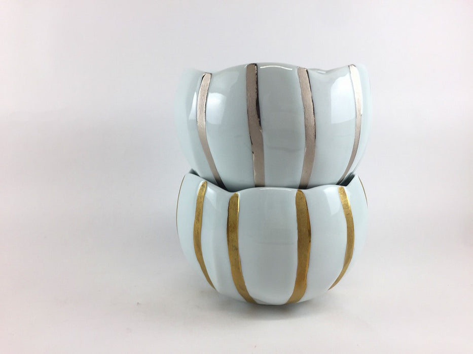 【SALE】11cm鋳込み中付　十草　(銀/金)　有田焼【訳あり】