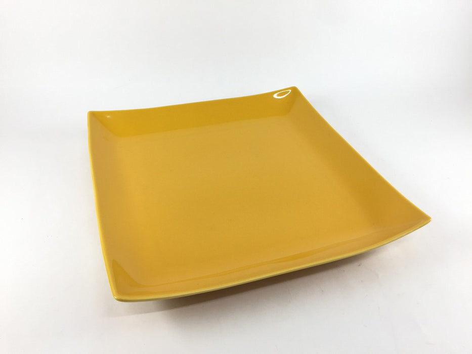【SALE】22角皿　黄 　22cm　有田焼【訳あり】