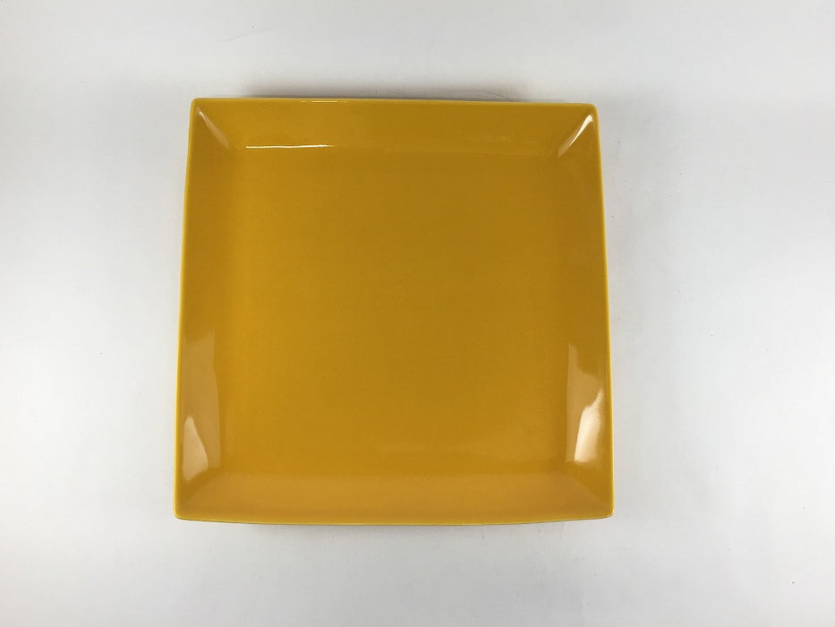 【SALE】22角皿　黄 　22cm　有田焼【訳あり】