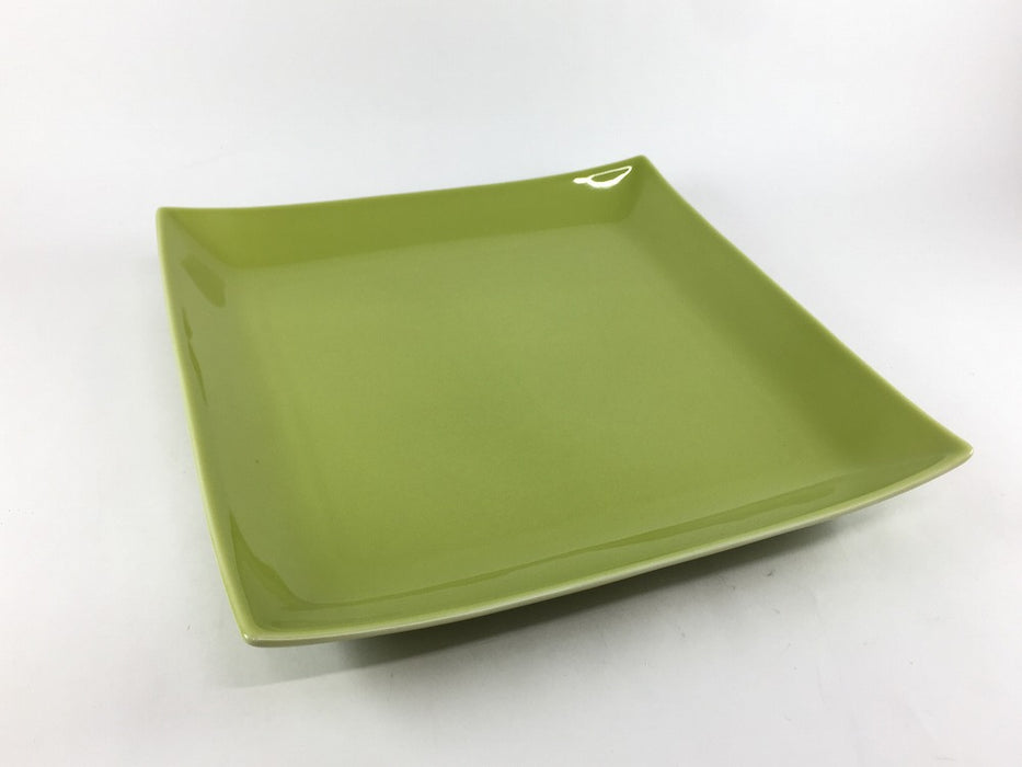 【SALE】22角皿　緑　22cm　有田焼【訳あり】