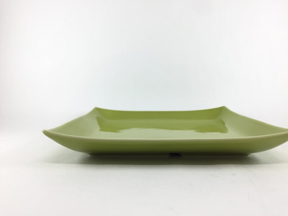 【SALE】22角皿　緑　22cm　有田焼【訳あり】
