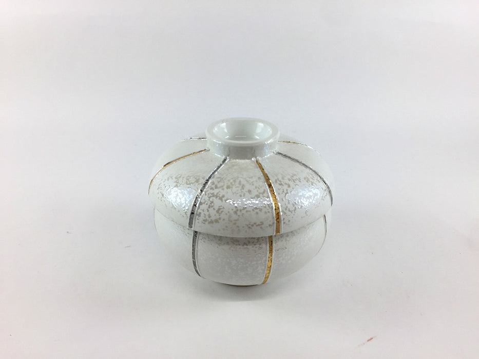 【SALE】ラスター金銀十草蒸碗　8.5cm　有田焼【訳あり】