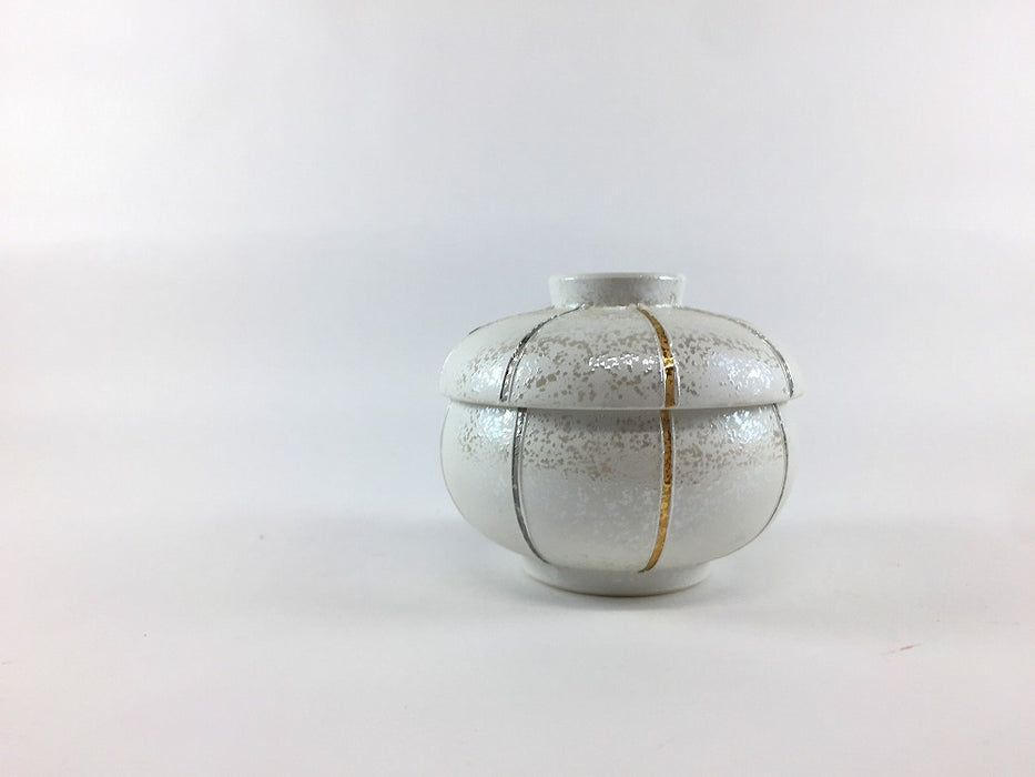 【SALE】ラスター金銀十草蒸碗　8.5cm　有田焼【訳あり】