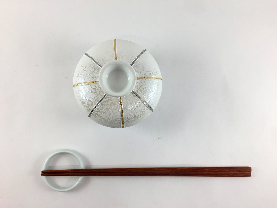 【SALE】ラスター金銀十草蒸碗　8.5cm　有田焼【訳あり】