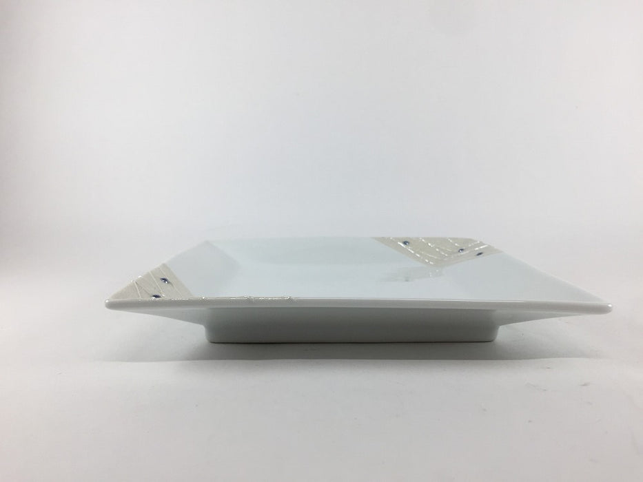 【SALE】165角皿　光彩青点　16.5cm　有田焼【訳あり】