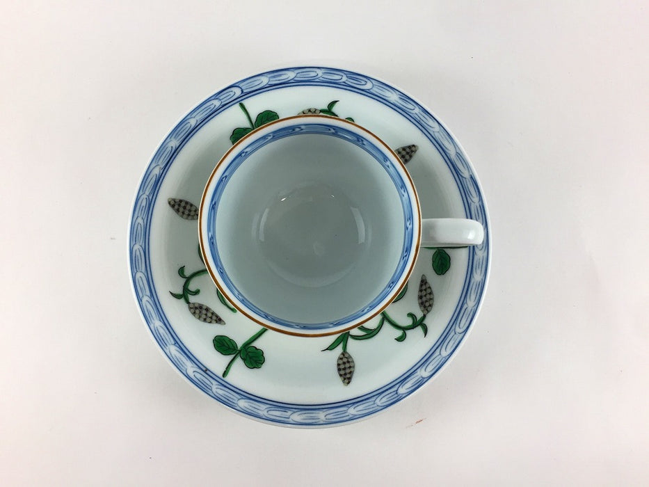 【SALE】H180高珈琲碗皿　(麦)　満水時170cc　有田焼【訳あり】