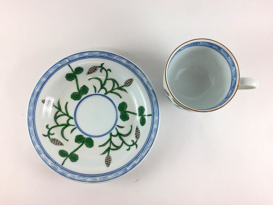 【SALE】H180高珈琲碗皿　(麦)　満水時170cc　有田焼【訳あり】