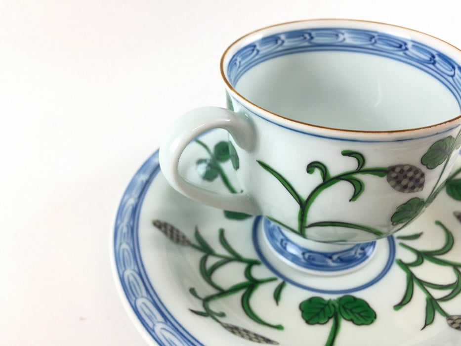 【SALE】H180高珈琲碗皿　(麦)　満水時170cc　有田焼【訳あり】