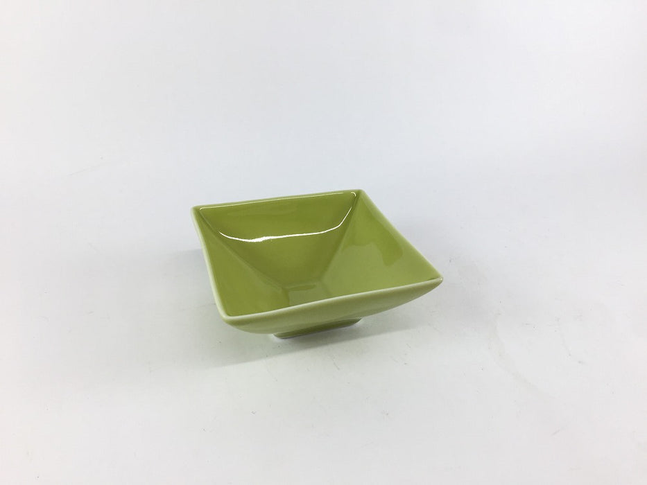 【SALE】豆角鉢　黄緑　8cm　有田焼【訳あり】