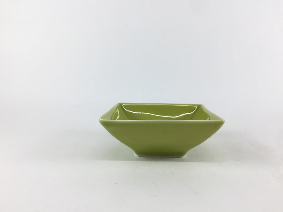【SALE】豆角鉢　黄緑　8cm　有田焼【訳あり】