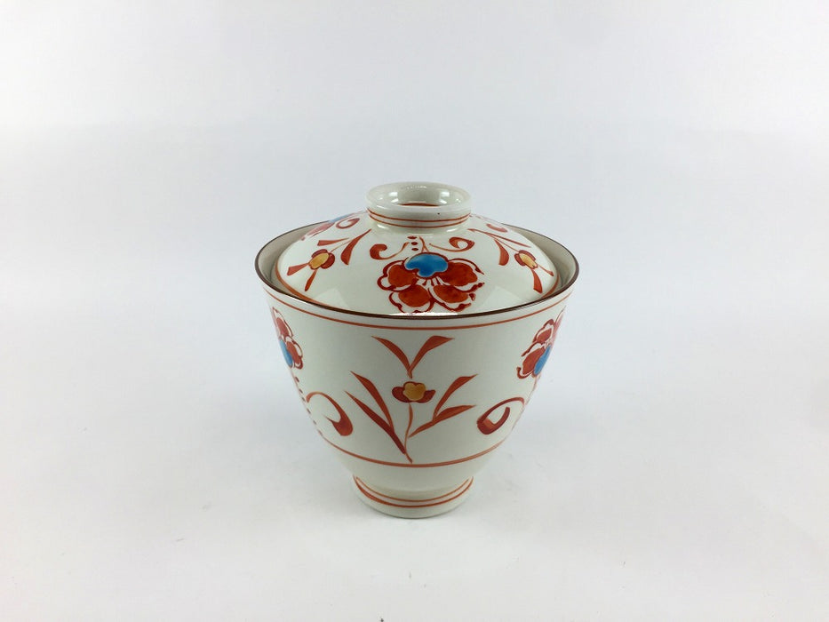 青花万歴　朝顔型蓋物　9.5cm　三川内焼(j.R)