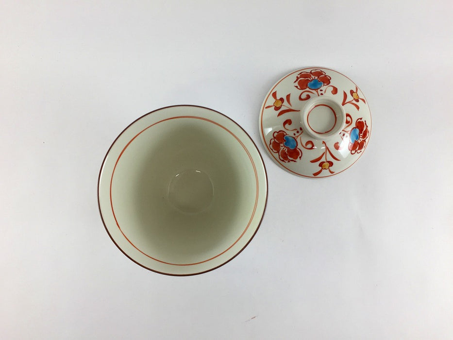 青花万歴　朝顔型蓋物　9.5cm　三川内焼(j.R)