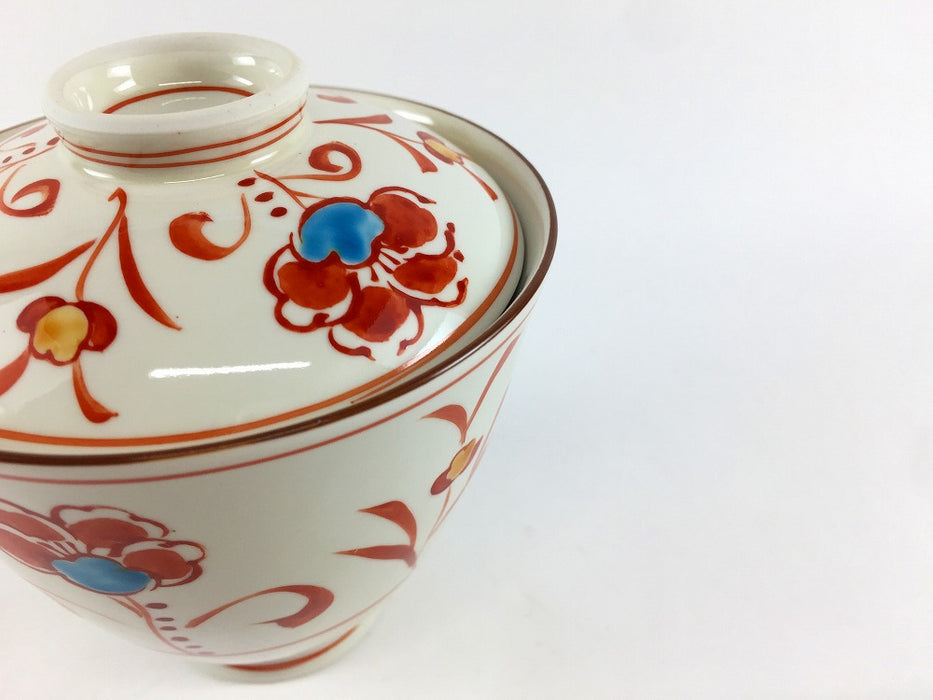 青花万歴　朝顔型蓋物　9.5cm　三川内焼(j.R)