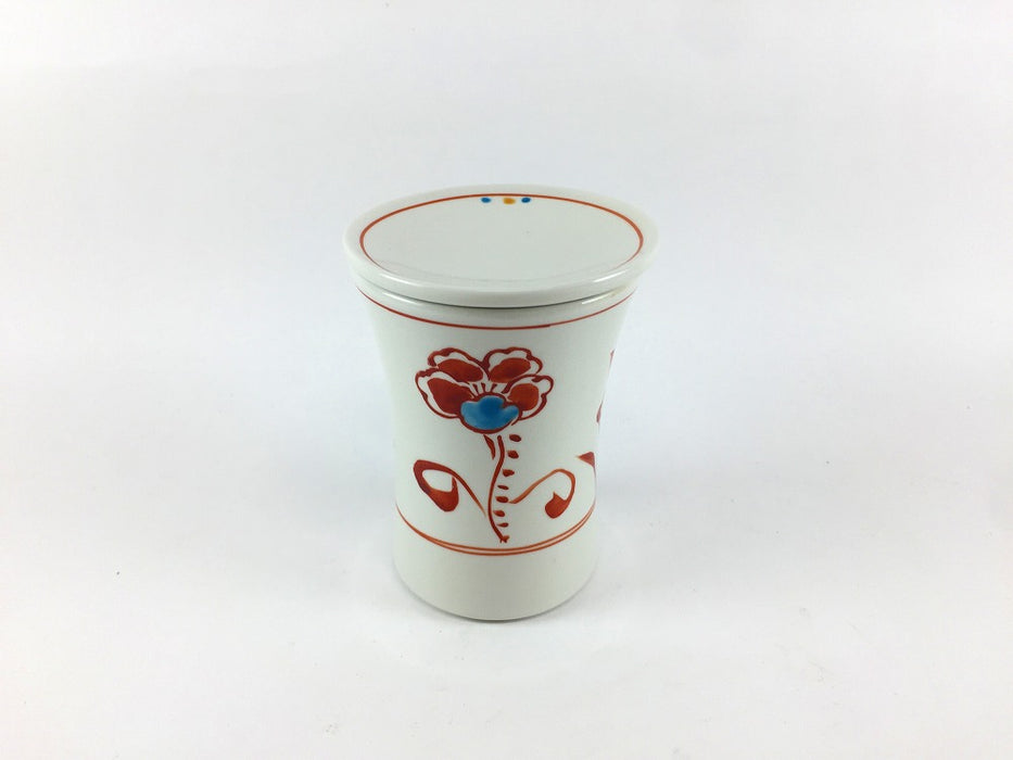 青花万歴　フタ付コップ　6cm/100cc　三川内焼(j.R)