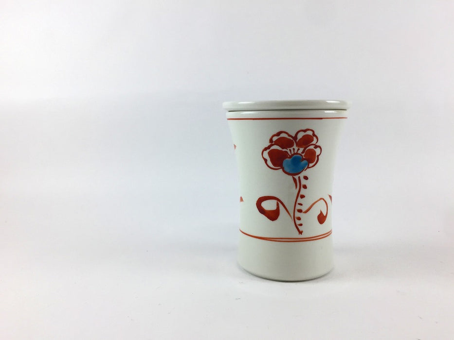 青花万歴　フタ付コップ　6cm/100cc　三川内焼(j.R)