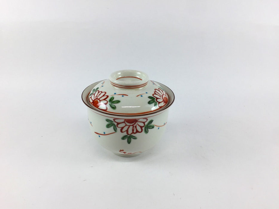 菊万歴　2.5寸小蓋物　8cm　三川内焼(j.R)