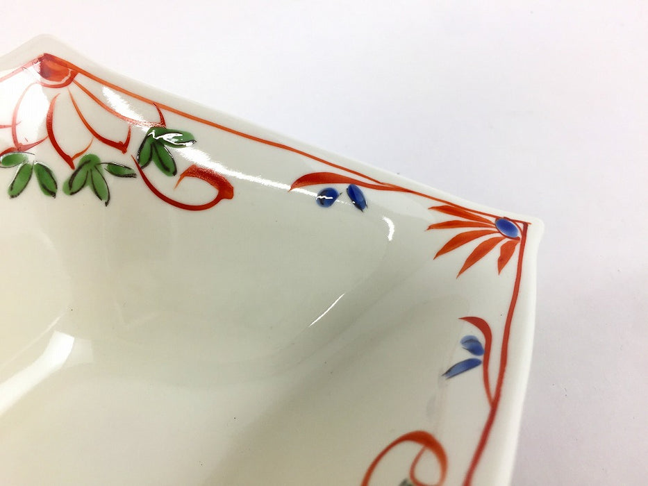 菊万歴　のし型小丼　18cm　三川内焼(j.R)