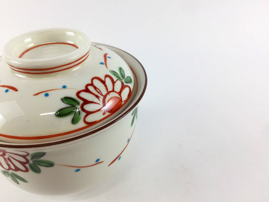 菊万歴　2.5寸小蓋物　8cm　三川内焼(j.R)