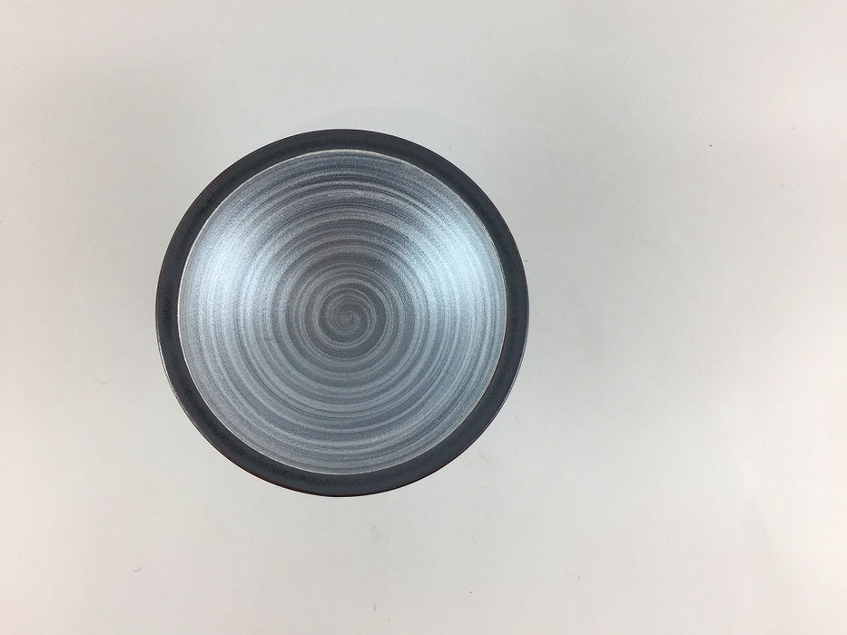 銀錆雲銀巻　高台珍味　9cm　三川内焼(j.R)