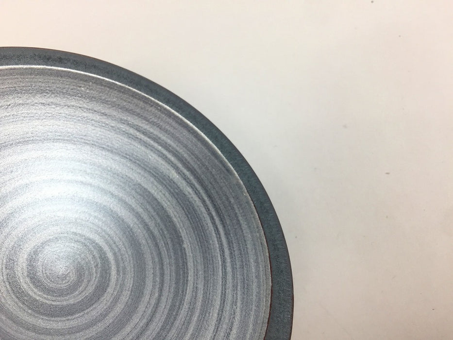 銀錆雲銀巻　高台珍味　9cm　三川内焼(j.R)