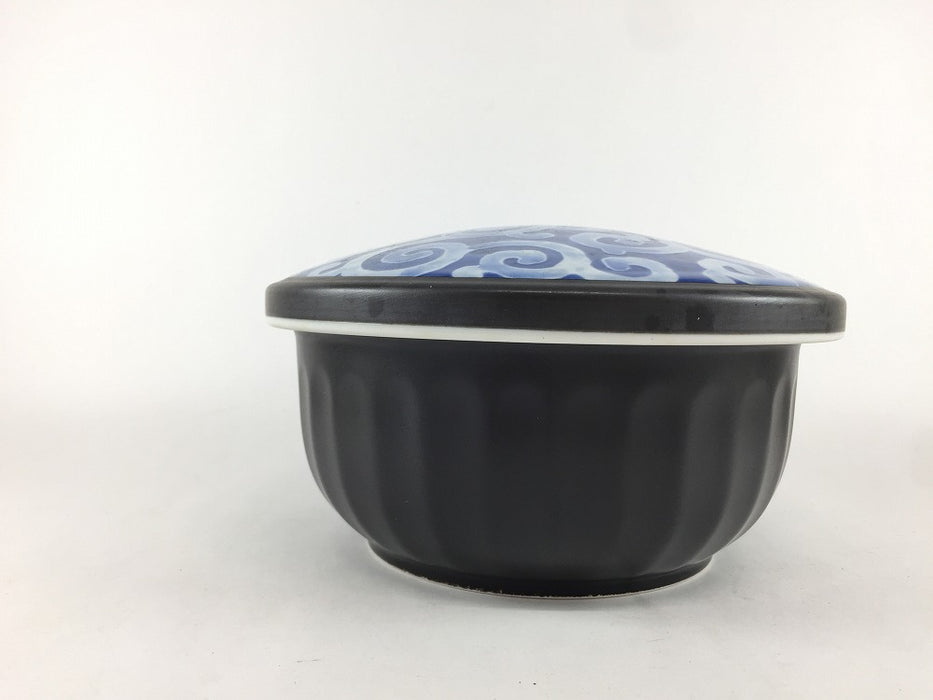 【SALE】1.5合おひつ　藍唐草　箱入(1000cc)　17.5cm　波佐見焼【訳あり】