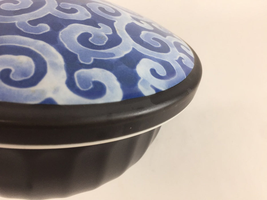 【SALE】1.5合おひつ　藍唐草　箱入(1000cc)　17.5cm　波佐見焼【訳あり】