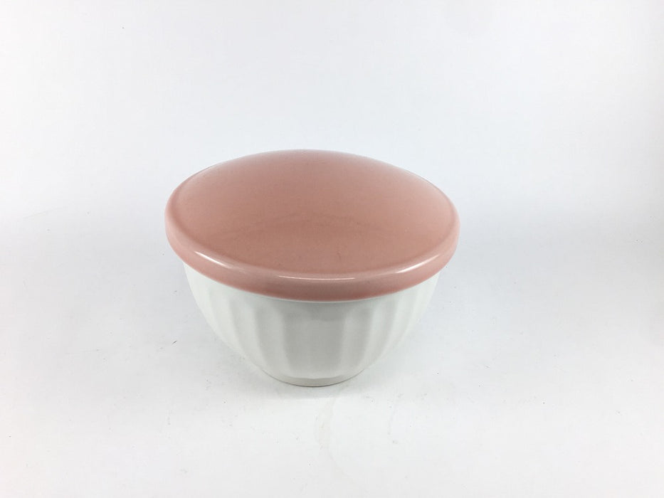 【SALE】一膳おひつ　ピンク　箱入(400cc)　12.5cm　波佐見焼【訳あり】