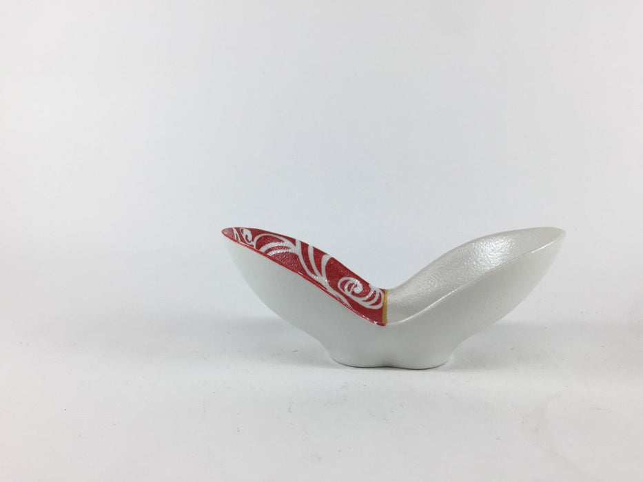 【SALE】双葉小鉢　赤銀流水　11cm　有田焼【訳あり】