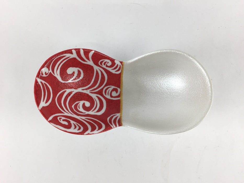 【SALE】双葉小鉢　赤銀流水　11cm　有田焼【訳あり】