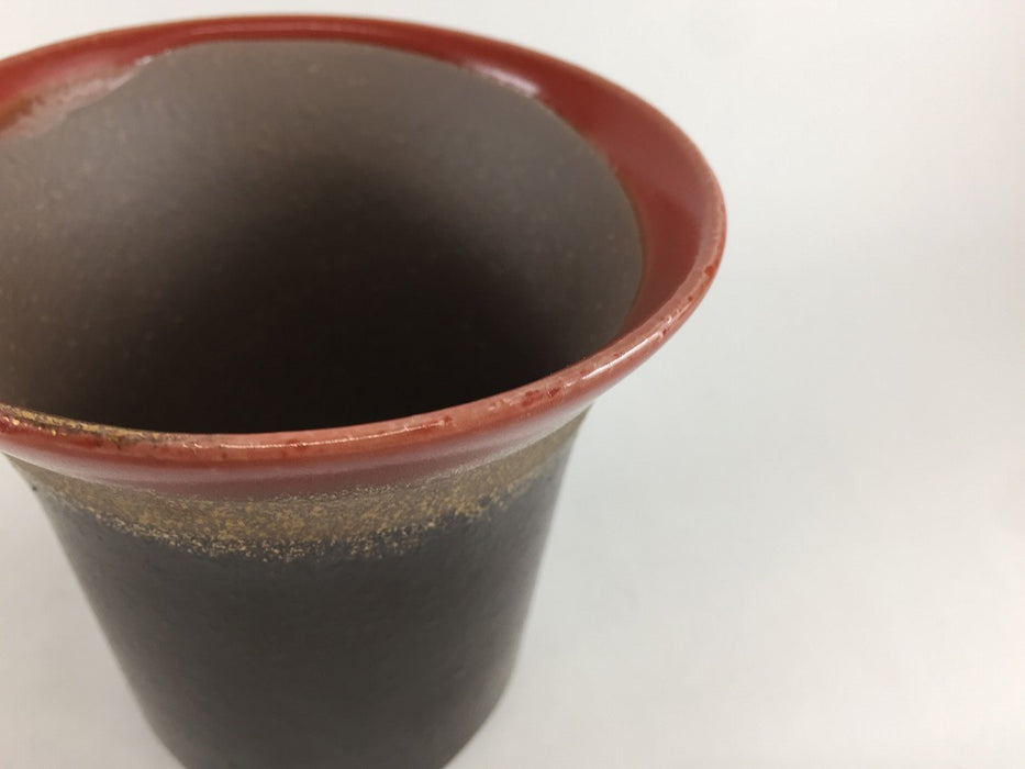 【SALE】三ツ足マグカップ　黒ザラメ上赤　350cc　有田焼【訳あり】