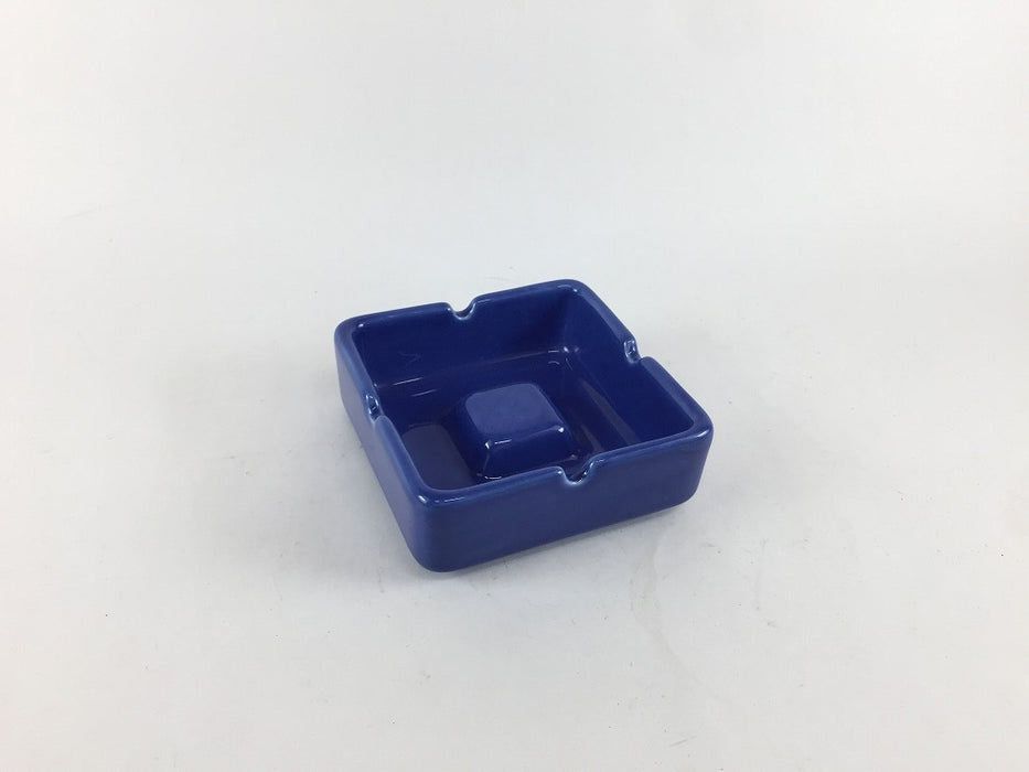 【SALE】角ミニ灰皿　ライトブルー釉　8cm　有田焼【訳あり】