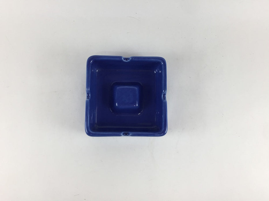 【SALE】角ミニ灰皿　ライトブルー釉　8cm　有田焼【訳あり】