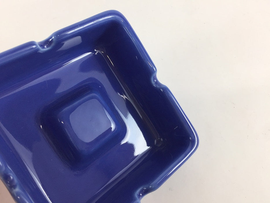 【SALE】角ミニ灰皿　ライトブルー釉　8cm　有田焼【訳あり】