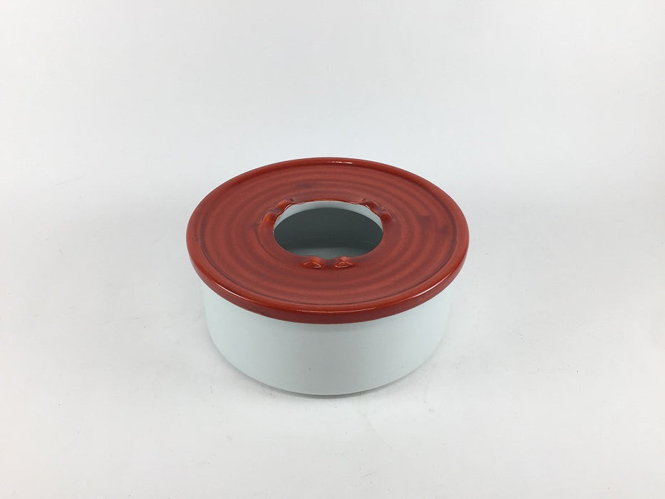 【SALE】蓋赤灰皿(中)　12.5cm　有田焼【訳あり】