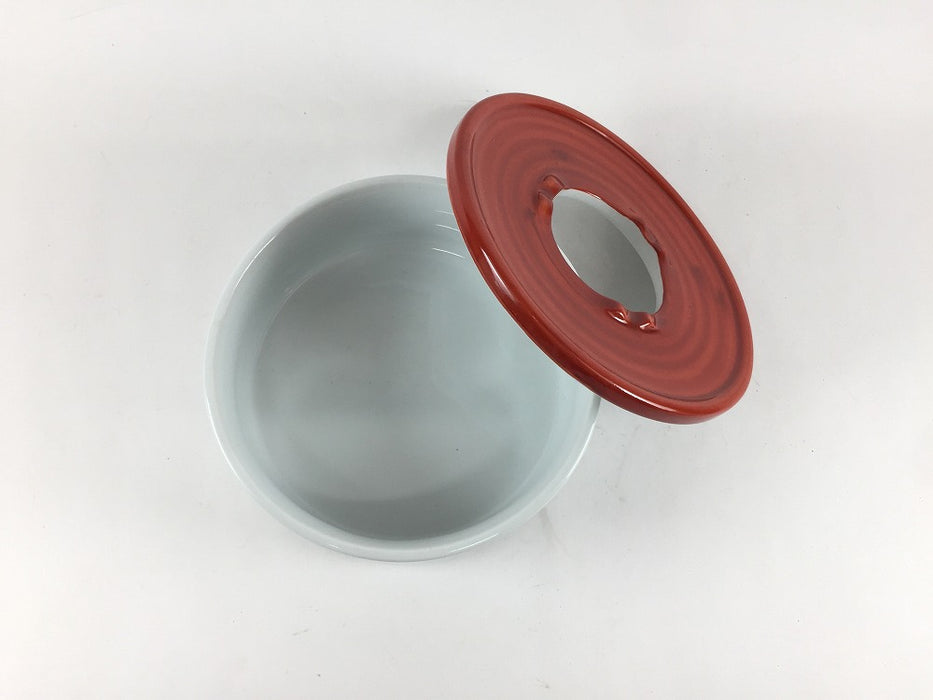 【SALE】蓋赤灰皿(中)　12.5cm　有田焼【訳あり】