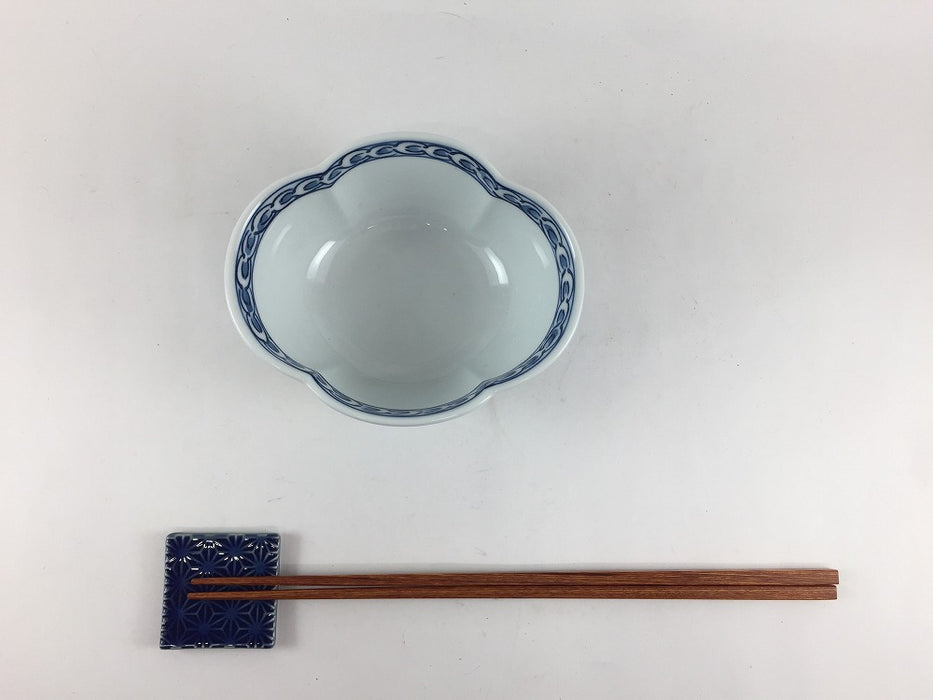 【SALE】染錦グリーン黄花鳥木甲中付　11.5cm　有田焼【訳あり】
