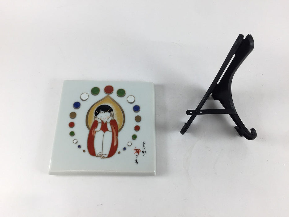 【SALE】プレート(といれの神さま)　10cm　有田焼【訳あり】