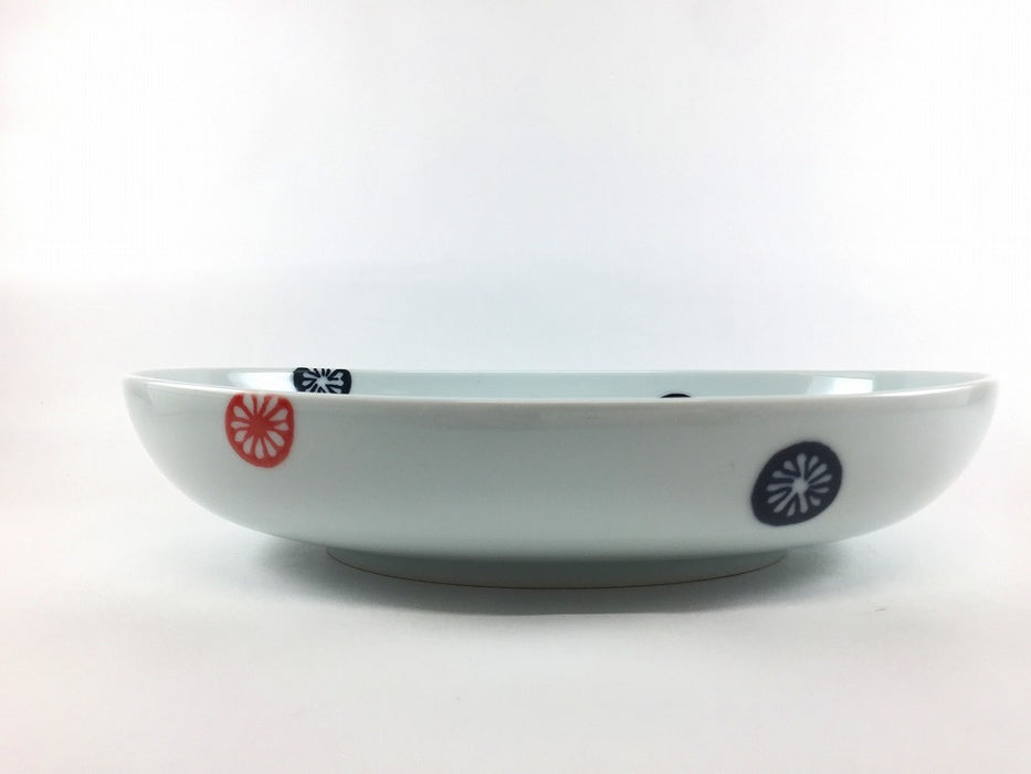 【SALE】カレーパスタ皿　オレンジ柄2色　26cm　波佐見焼【訳あり】