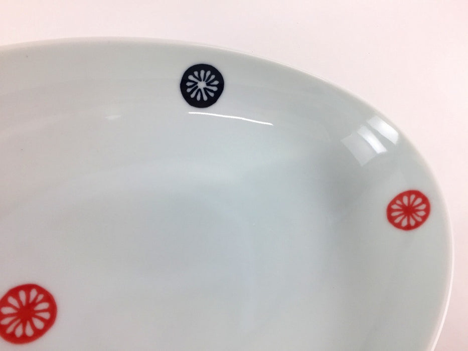 【SALE】カレーパスタ皿　オレンジ柄2色　26cm　波佐見焼【訳あり】