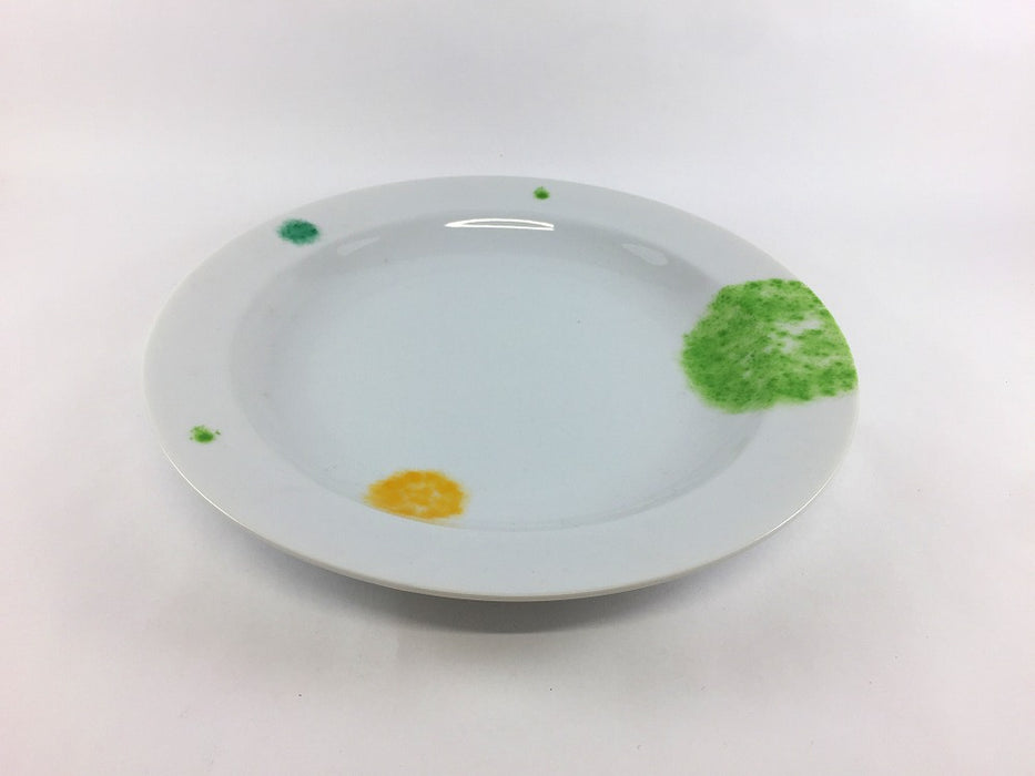 【SALE】リム23.5cm皿　色玉　23.5cm　有田焼【訳あり】