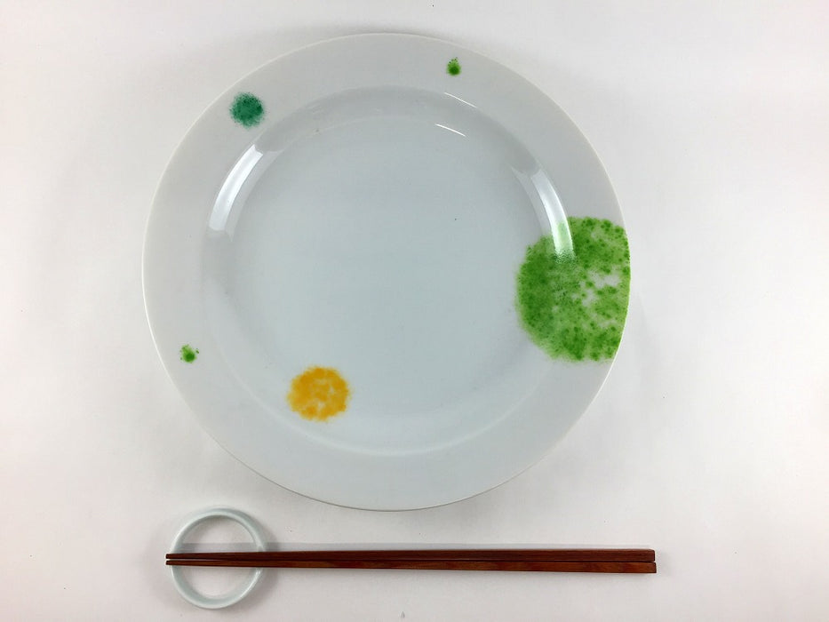 【SALE】リム23.5cm皿　色玉　23.5cm　有田焼【訳あり】