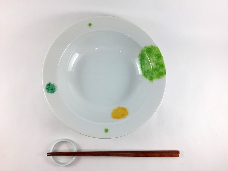 【SALE】リム21cm浅鉢　色玉　21cm　有田焼【訳あり】