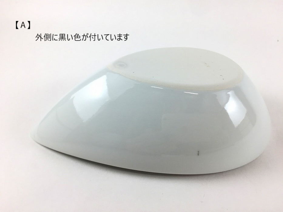 【SALE】笹小鉢　白磁(A/B/C/D/E/F/G/H)　14cm　波佐見焼 【訳あり】