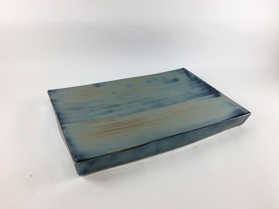 【SALE】黒釉ラスター　長角台皿(A/B/C/D/E)　25cm　有田焼【訳あり】